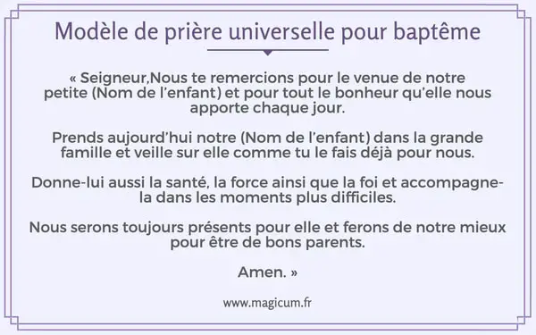 Priere Universelle Pour Un Bapteme 4 Examples Des Parents Et Plus