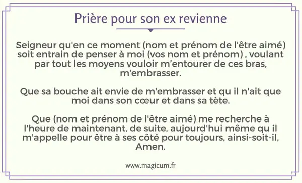 Prière pour son ex revienne