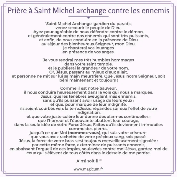 Prière à Saint Michel Archange contre les ennemis