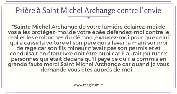 Prière à Saint Michel Archange contre l’envie