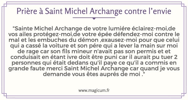 Prière à Saint Michel Archange contre l’envie
